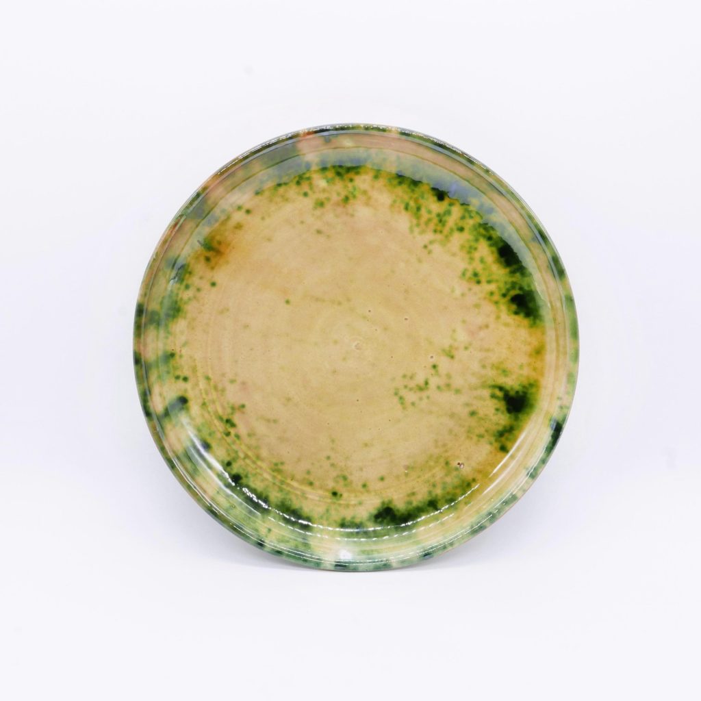 Datcha - Grande assiette plate à dîner en céramique vert