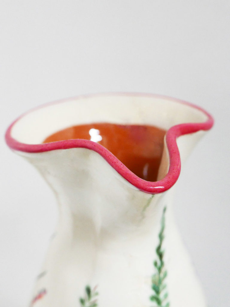 Seaweed and coral ceramic jug