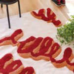 Tapis Kilim 'Arabesques' (Bordeaux)