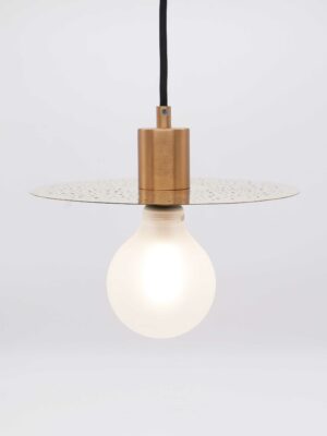 Datcha – Perforated brass pendant 4