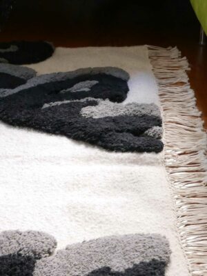 tapis marocain blanc et noir