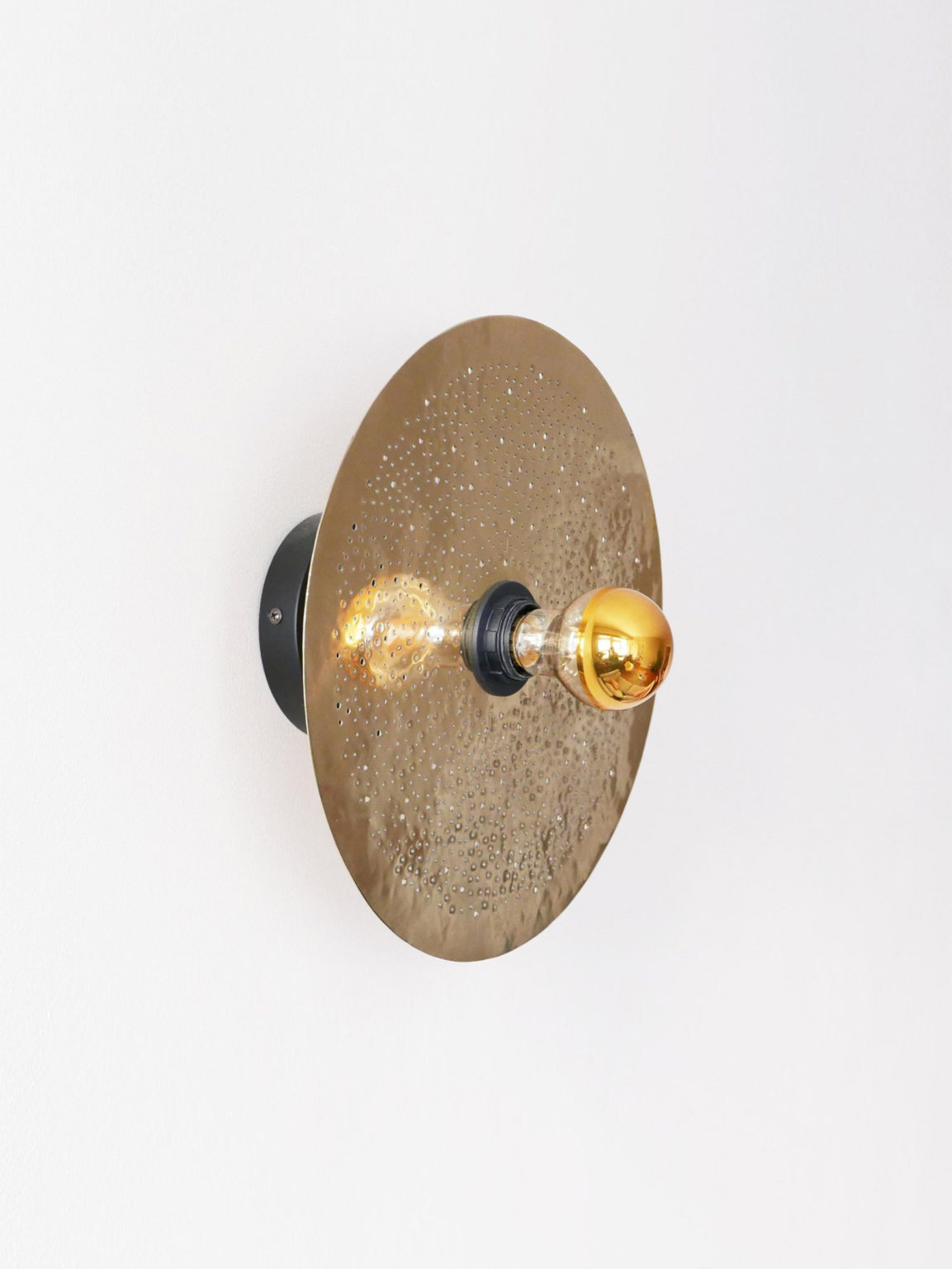 Applique Murale Marron Foncé Ronde pour Salle de Bain | Luminaire Lucciano