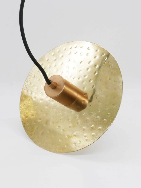 Hammered brass pendant light