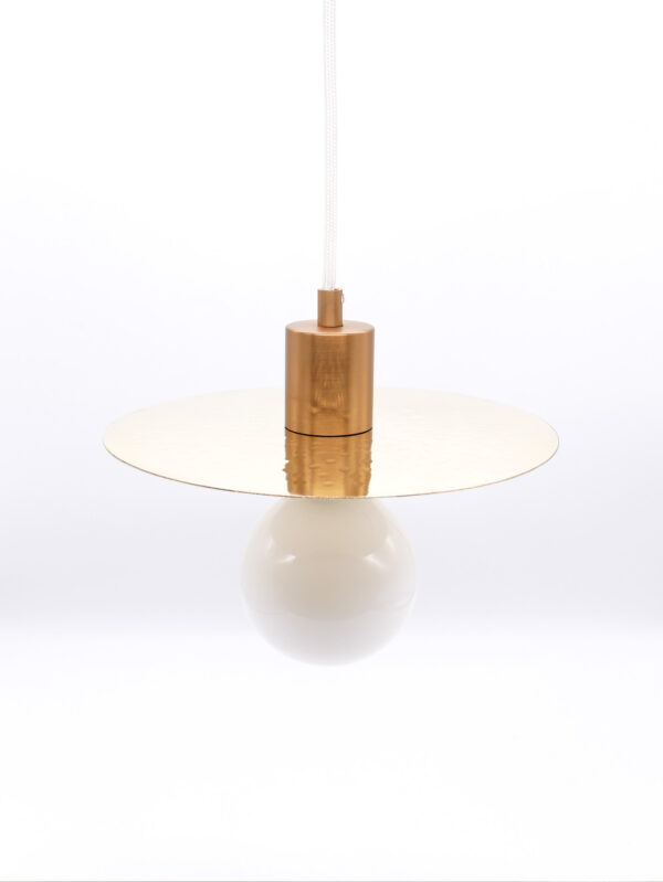 Hammered brass pendant light